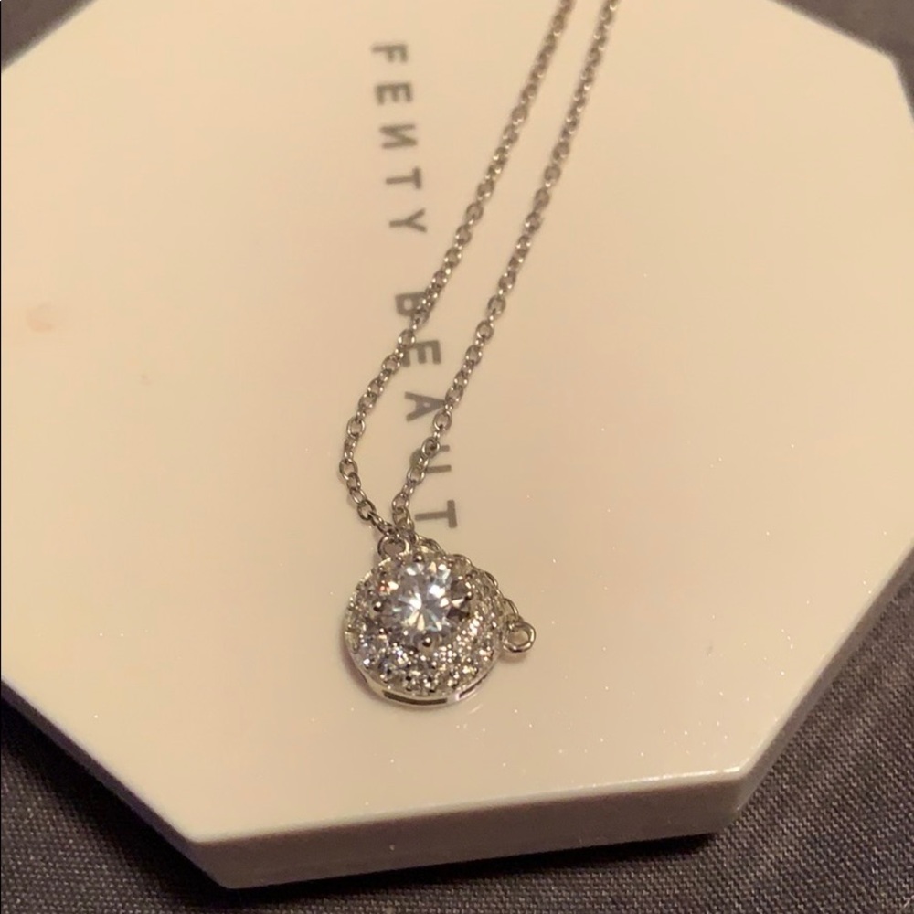 925 stamped stainless steel and Swarovski necklace